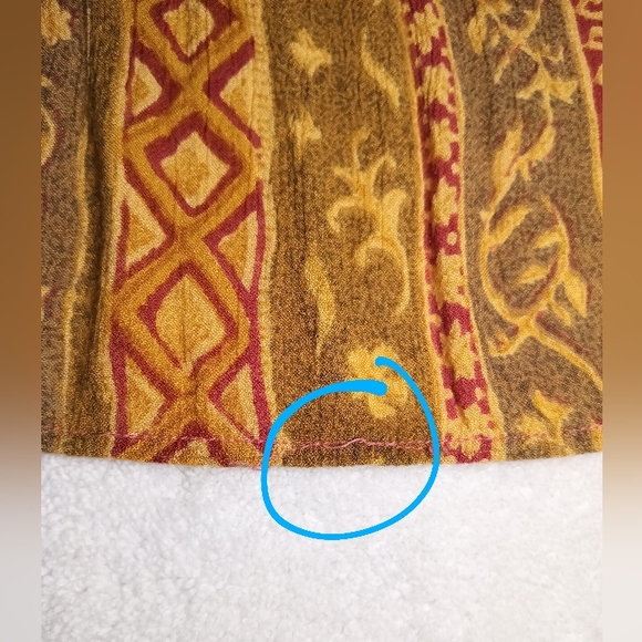 Vtg 90's/Y2K festival Indian handmade maxi skirt sz. S - Picture 10 of 12